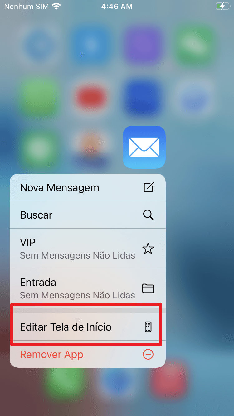 Recupere o ícone do Mail no iPhone