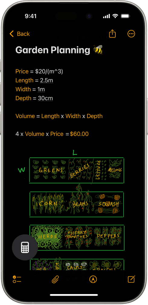 Notas de Cálculo da Calculadora do iOS 18