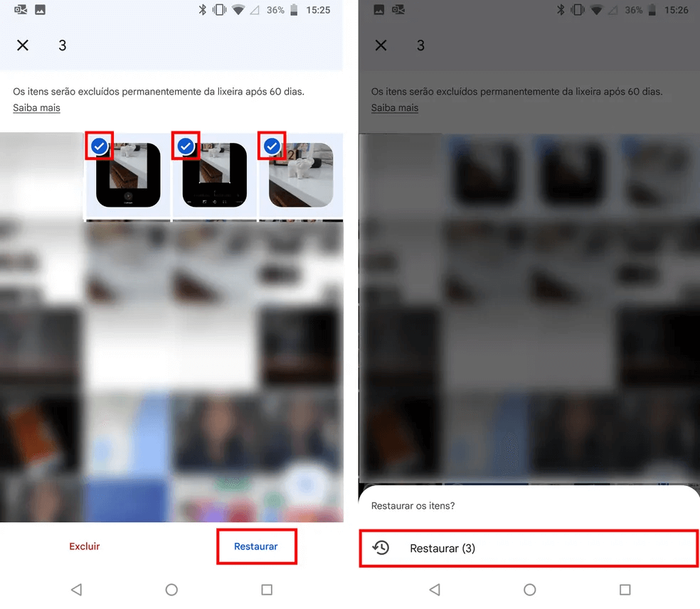 Como recuperar fotos do Google Fotos apagadas da lixeira do Android