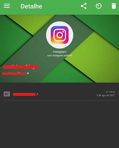 como ver mensagem apagada no Instagram com Notification History