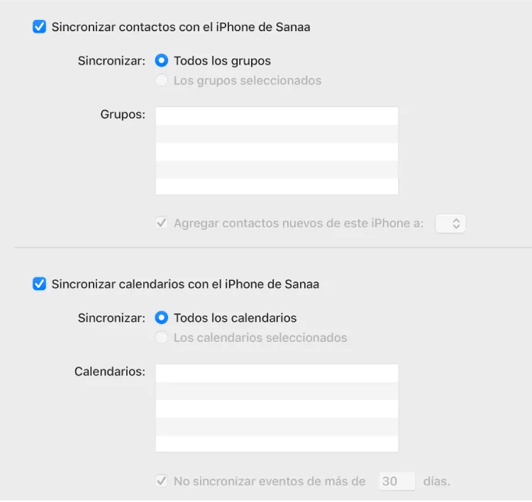 como copiar contatos do iPhone para outro iPhone em Finder de Mac