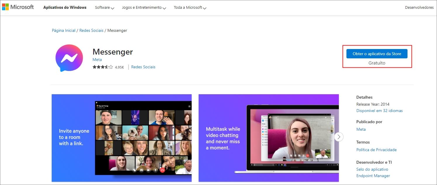 Baixar Facebook Messenger para PC Windows
