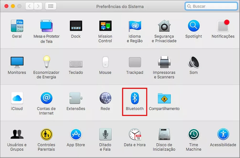 Conectar seu iPhone ao Mac pelo Bluetooth