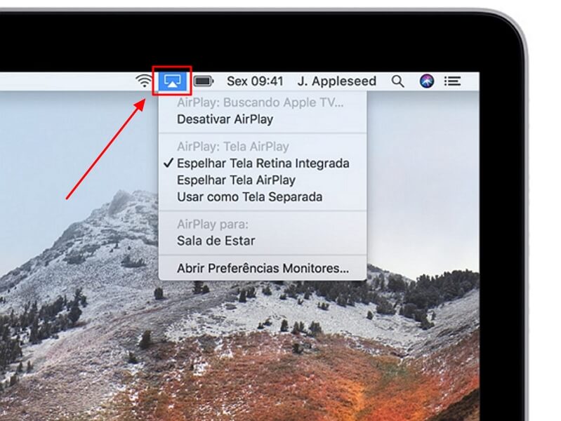 Espelhar tela do iPhone na TV LG no Mac