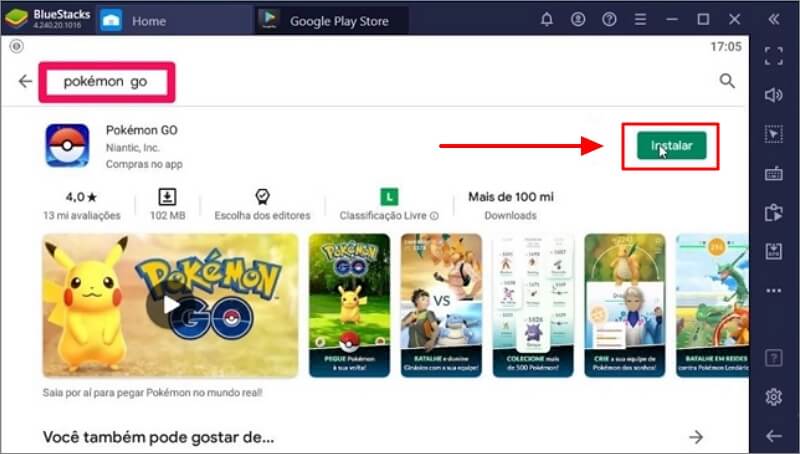 Instalar Pokémon Go no BlueStacks