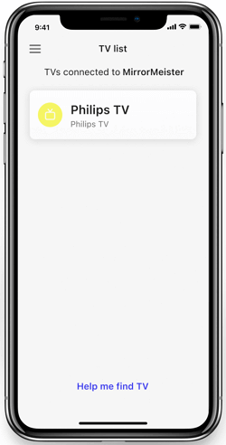 Como espelhar o iPhone na TV Philips com MirrorMeister