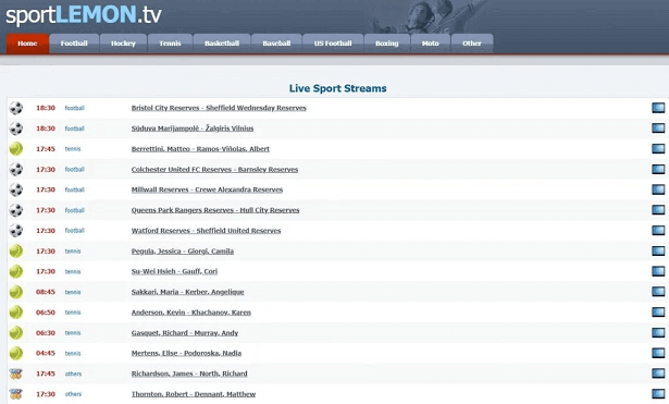 Sportlemon TV site de futebol ao vivo