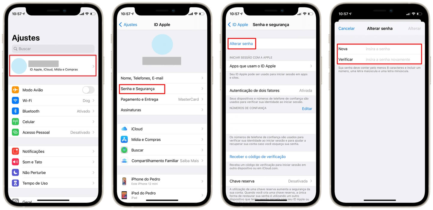 Recuperar senha do ID Apple no iPhone ou iPad