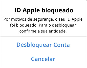 iPhone com ID Apple bloqueado