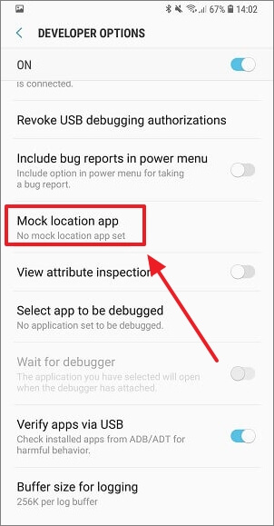 Ativar Mock Location no modo de desenvolvedor