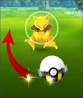 Bola Curva Excelente no Pokémon GO