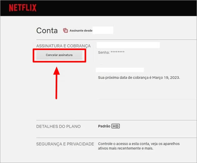 Cancelar assinatura da Netflix