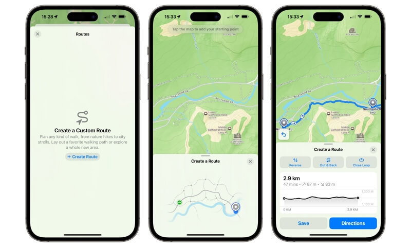 Criar rota personalizada no Apple Maps