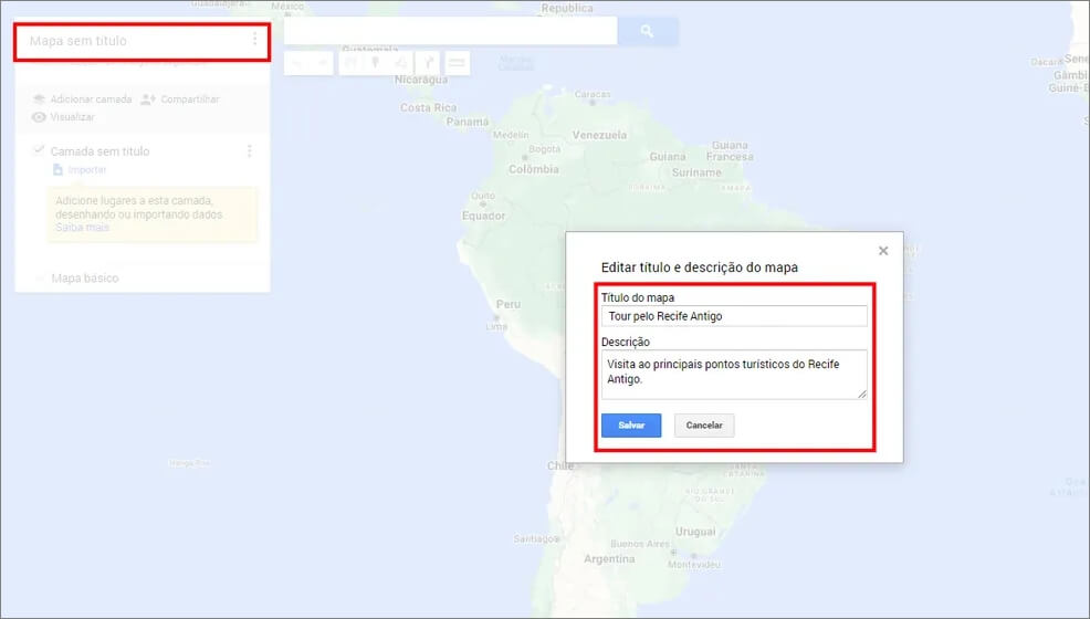 Criar nome para sua rota no Google Maps