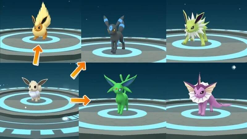 TODAS as evoluções da EEVEE SHINY - POKÉMON GO 