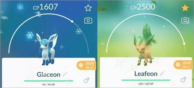 Como evoluir Eevee para Glaceon em Pokémon GO