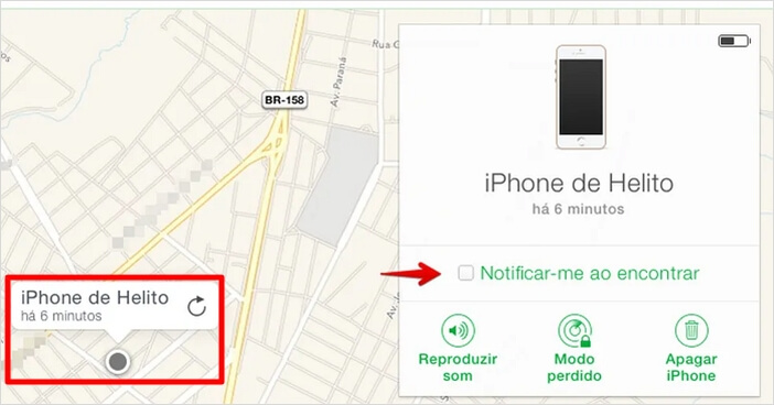 Rastrear iPhone desligado pelo icloud