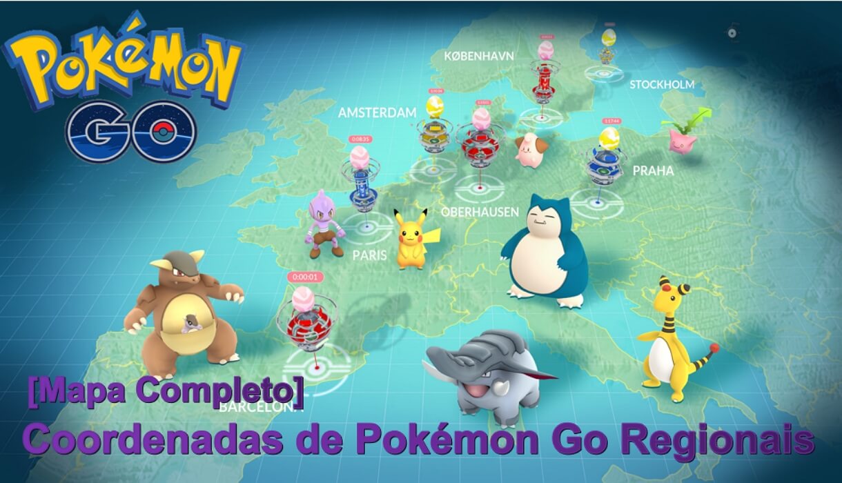Mapa completo - Como capturar os Pokémons regionais rapidamente?