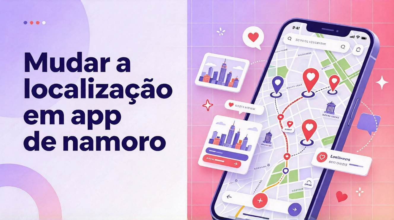 Mudar a localização em app de namoro