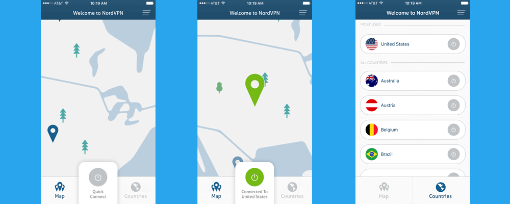 Mudar localização GPS do iPhone usando NordVPN