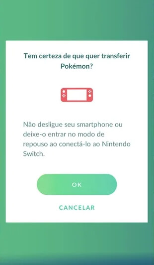 Transferir Pokémon Go para Nintendo Switch