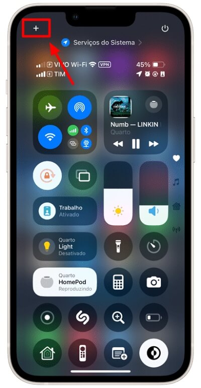 adicionar ícones a Central de Controle do iPhone