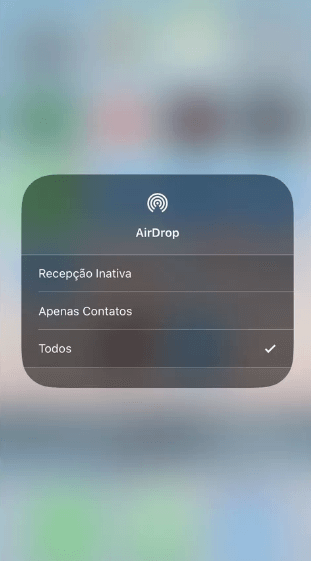 Alterar as configurações do AirDrop