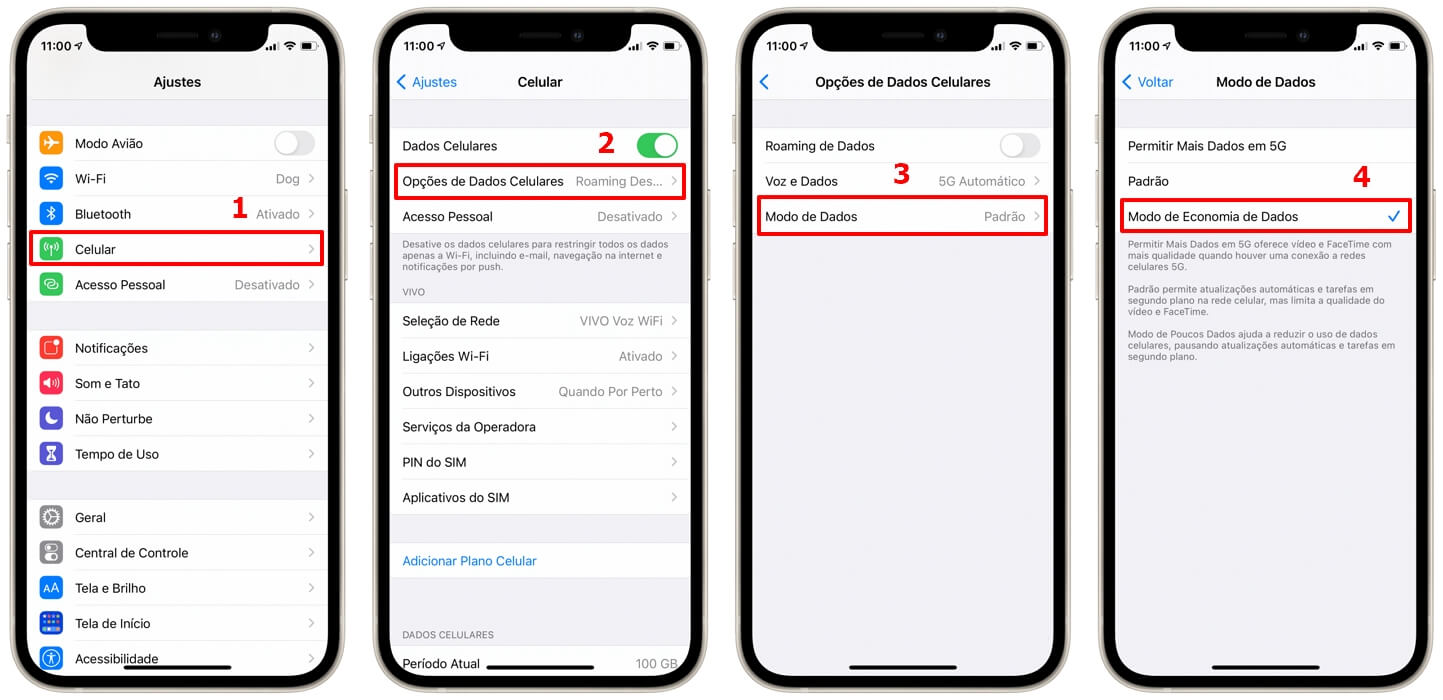 Usar dados celulares no iPhone ou iPad - Suporte da Apple (BR)