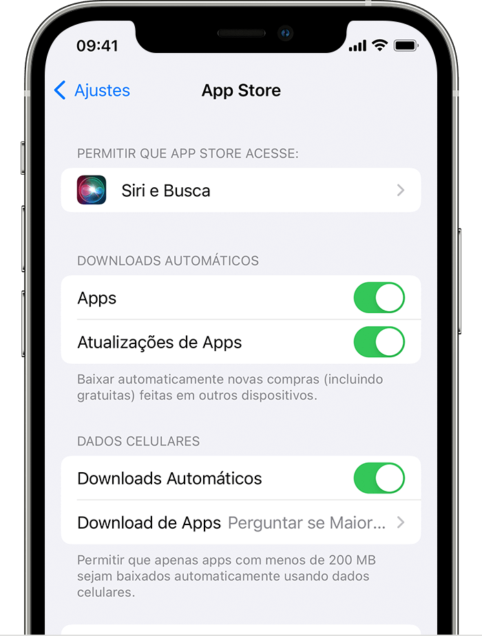 Desativar atualizações automáticas de app