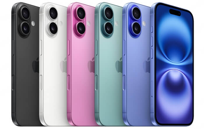 Cores do iPhone 16