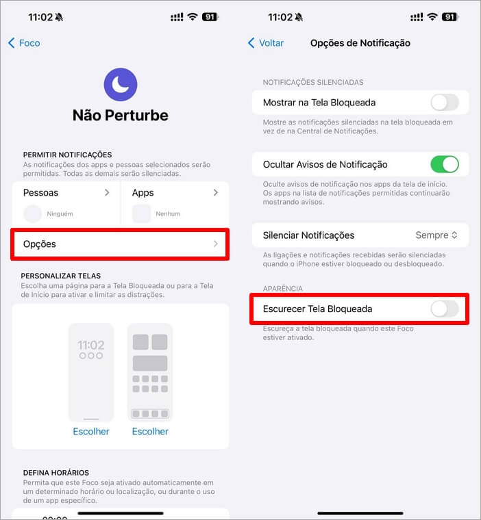 Desativar Escurecer Tela Bloqueada do iPhone