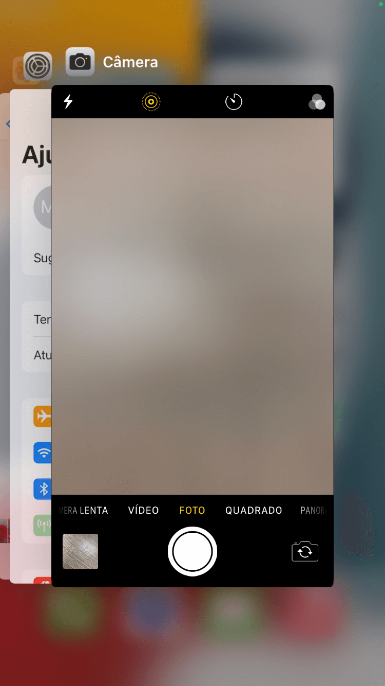 Feche o app Câmera