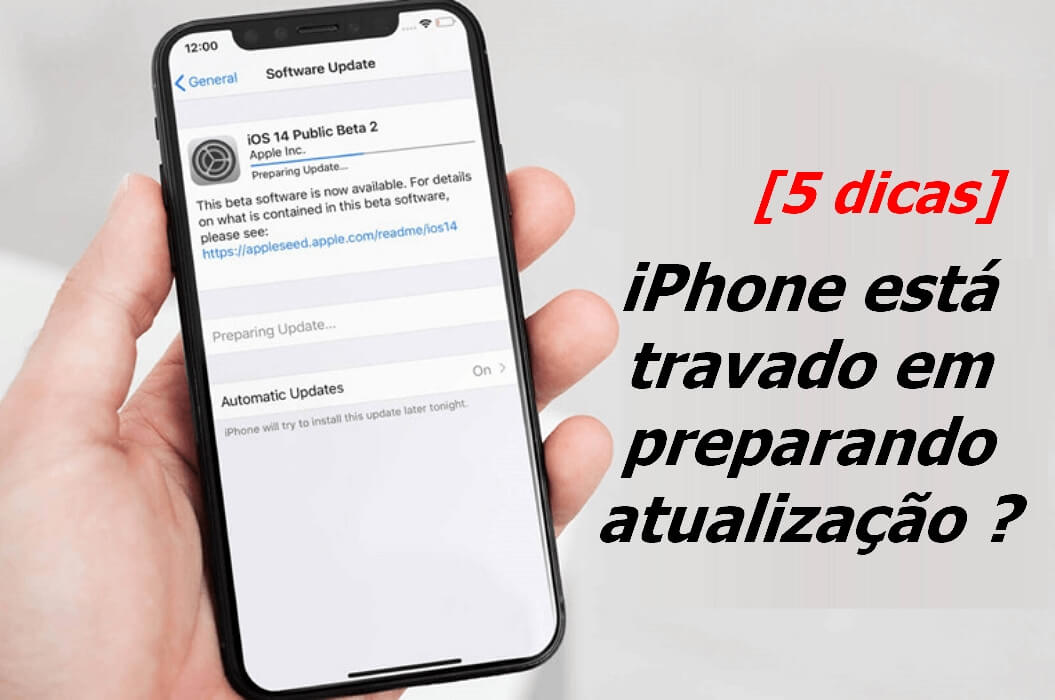 iPhone está travado em preparando atualização