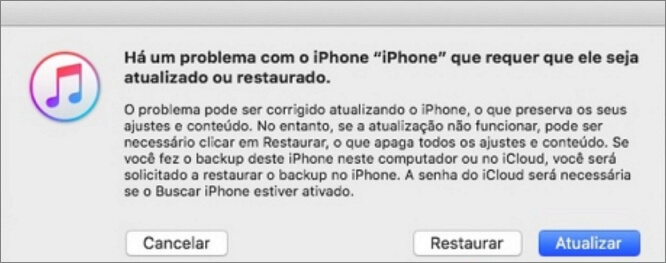 Restaurar iPhone pelo iTunes