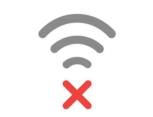 Um sinal ruim do Wi-Fi no dispositivo