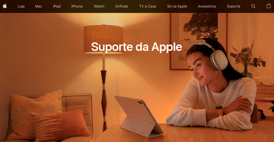 Entrar no site oficial da apple online