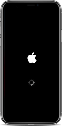 iPhone stuck on Apple logo with spinning wheel
