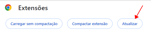 atualizar extensões do Chorme