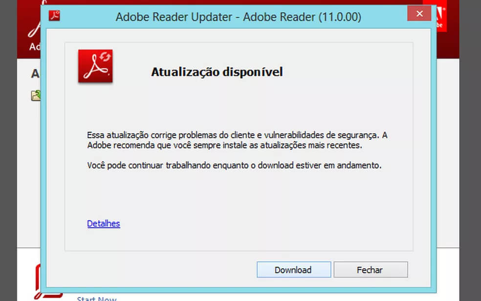 arquivo pdf não abre atualizando Adobe Acrobat