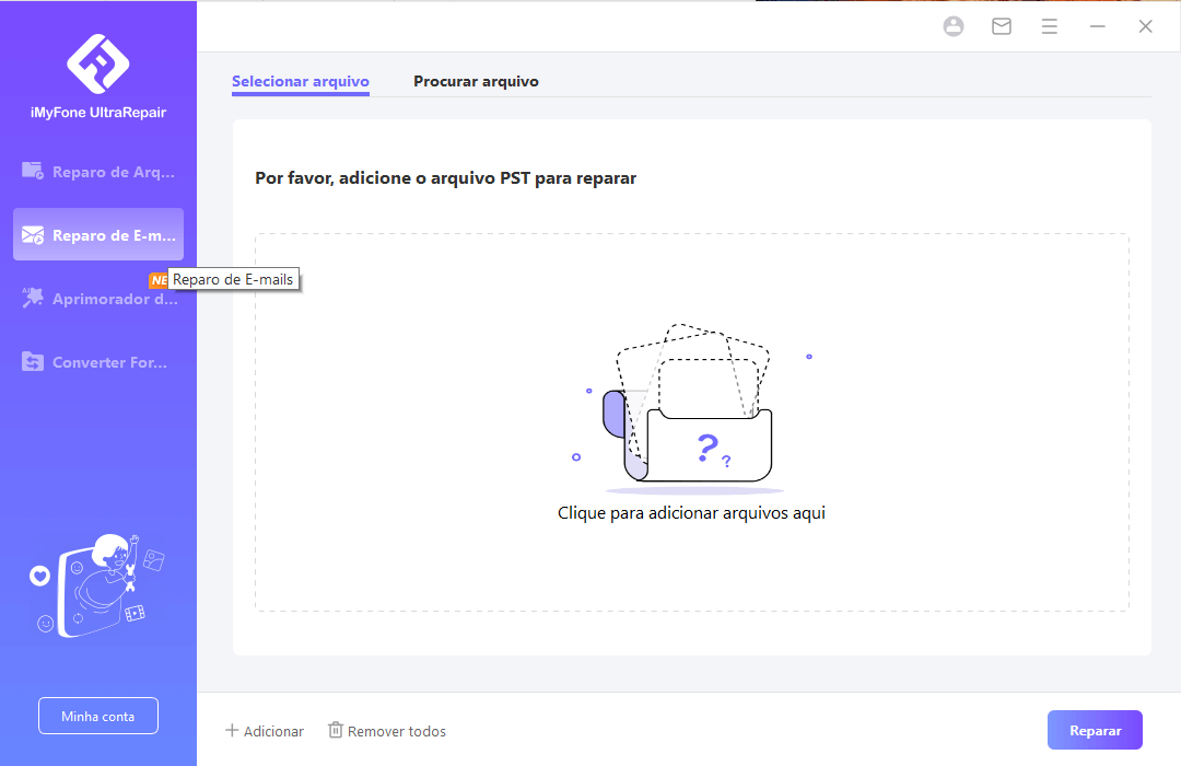 UltraRepair para reparar e-mails danificados