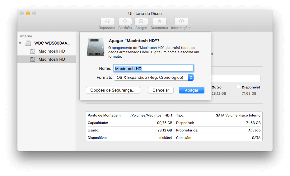 meu hd externo não aparece no Mac Formate o disco rígido externo