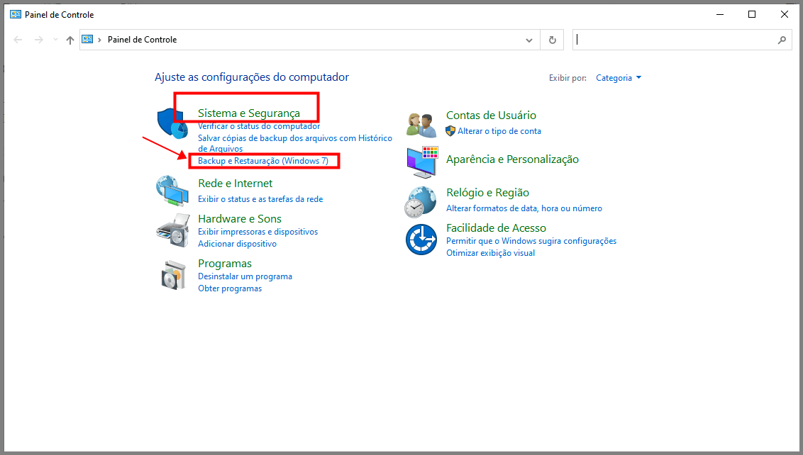 Backup e RestauraÃ§Ã£o (Windows 7)