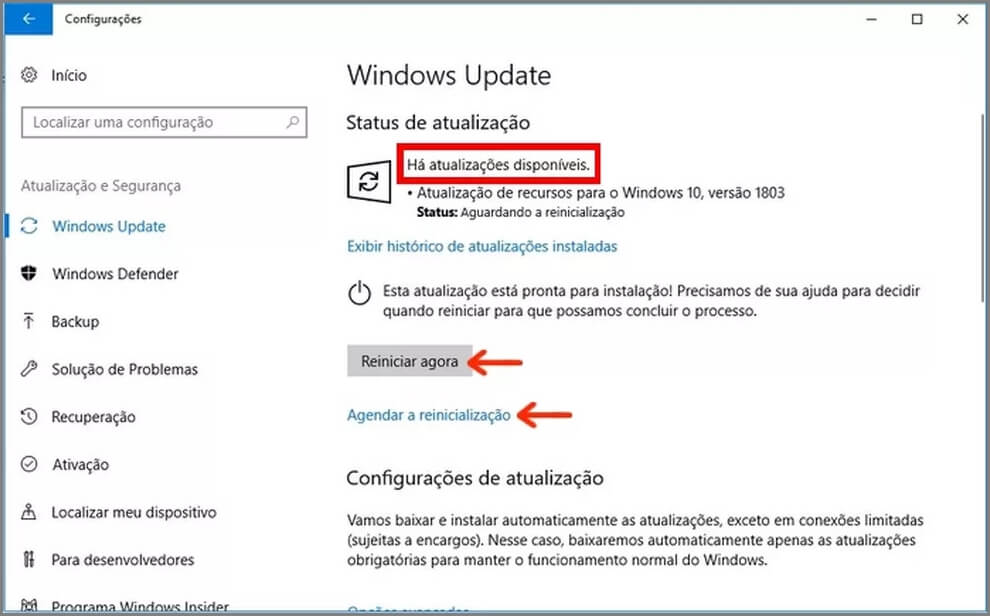 Atualizaro Windows para dispositivo usb não reconhecido