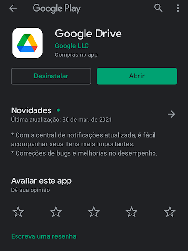 Atualizar Google Drive