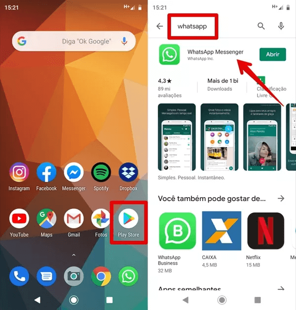 Baixar WhatsApp em Google Play