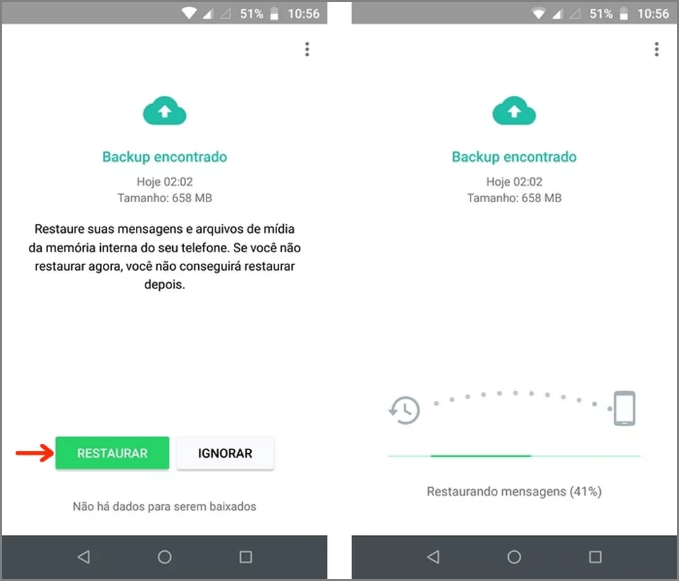 Como recuperar mensagens apagadas do celular WhatsApp Google Drive