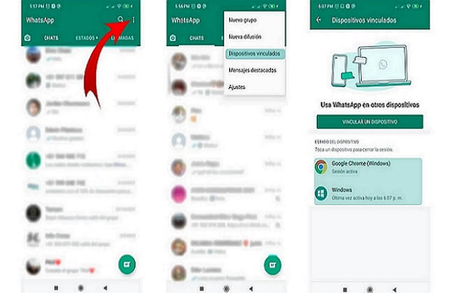 Vincular um dispositivo no WhatsApp no Android