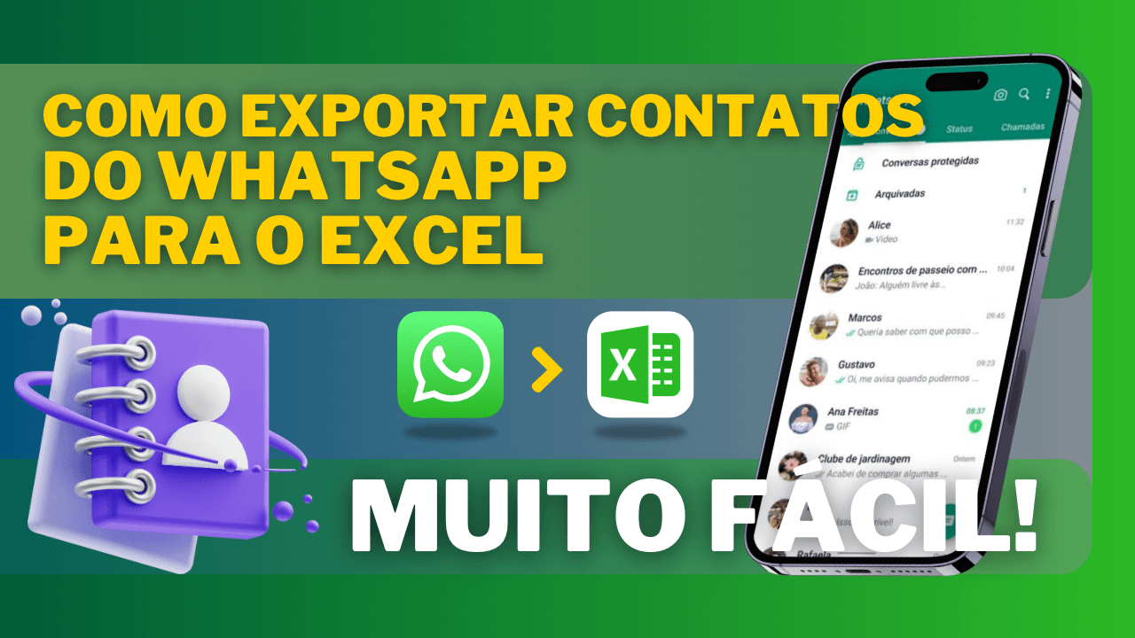 como exportar contatos de grupos do WhastApp para o Excel
