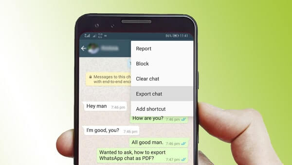 exportar chat do whatsapp business