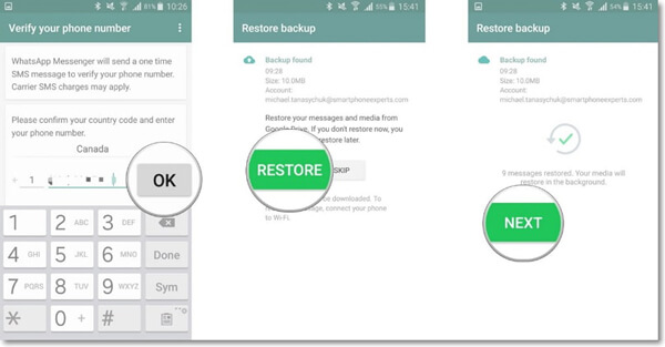 restaurar backup do WhatsApp pelo Google Drive para Android